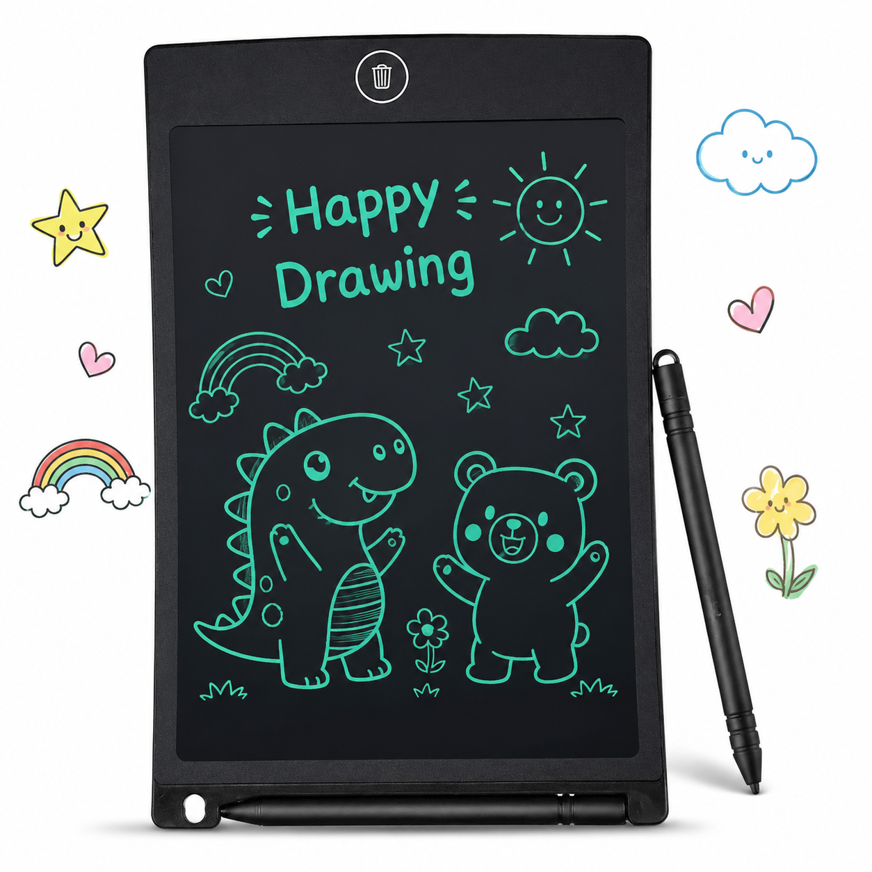 LCD Writing Tablet for Kids | 8.5 Inch Reusable Drawing & Writing Pad | Electronic Doodle Board with Stylus | One-Touch Erase | Paperless Learning Tablet